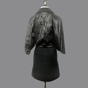 Etro Coat XX Small Black Mid Length Paisley